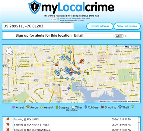 spotcrime map